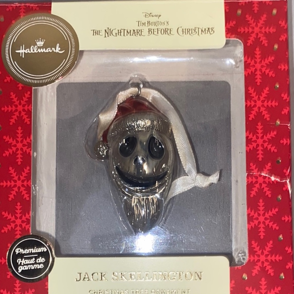 Hallmark Jack Skellington Christmas Ornament - Silver and Red